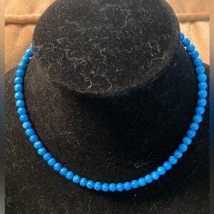 Turquoise-color stone necklace- adjustable